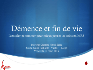 Démence et fin de vie