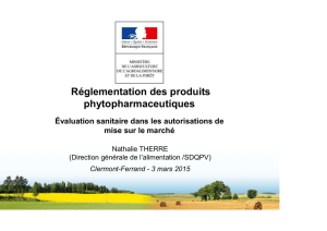 Réglementation des produits phytopharmaceutiques
