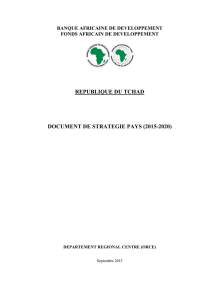 republique du tchad document de strategie pays (2015
