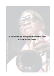 Les orchestres de musique cubaine et de Salsa aujourd`hui en France
