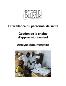 L`Excellence du personnel de santé Gestion de la chaîne d