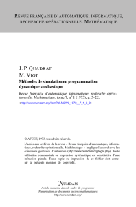 Méthodes de simulation en programmation dynamique stochastique