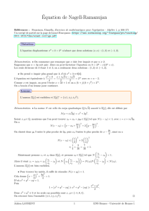 Équation de Nagell-Ramanujan