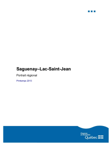 Portrait régional - Saguenay–Lac-Saint-Jean