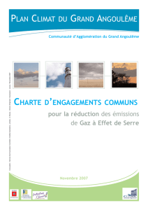 CHARTE D`ENGAGEMENTS COMMUNS PLAN CLIMAT DU