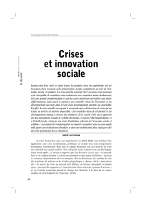Crises et innovation sociale