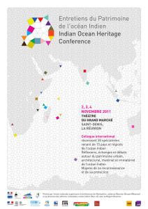 Entretiens du patrimoine de l`Océan Indien programme