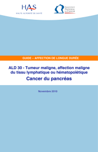 Cancer du pancréas Cancer du pancréas