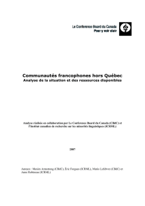 Communautés francophones hors Québec