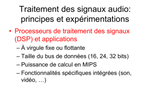 Traitement des signaux audio: principes et expérimentations