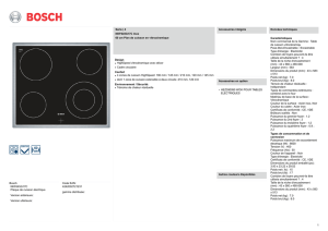 Bosch NKF645G17C Plaque de cuisson électrique Version antérieure