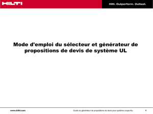 Mode d`emploi du sélecteur et générateur de propositions de