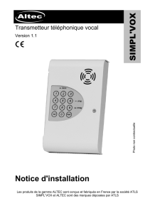 SIMPL`VOX Notice d`installation