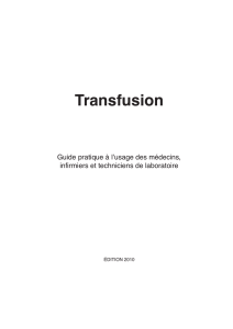 Transfusion - MSF Supply Extranet