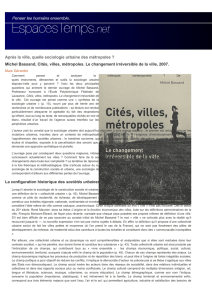 Après la ville, quelle sociologie urbaine des métropoles ? Michel