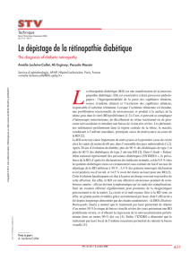 Le dépistage de la rétinopathie diabétique