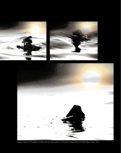 Images extraites de l`installation Sinking Piano de Alvin Curran et