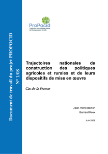 Les politiques agricoles en France et la