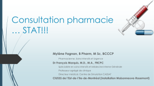 Consultation pharmacie … STAT!!!