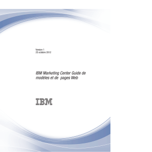 IBM Marketing Center - Guide de modèles et de pages Web