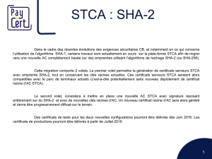Présentation  - STCA