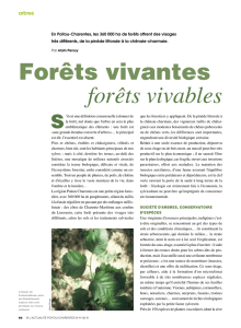 forêts vivantes forêts vivables
