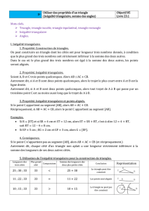 5e Utiliser des propriétés d`un triangle