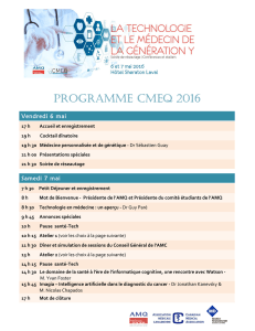 Programme CMEQ 2016 - Association médicale du Québec