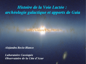 Histoire de la Voie Lactée : archéologie galactique et apports de Gaia