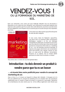 Vendez vous marketing de soi