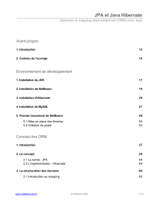 JPA et Java Hibernate