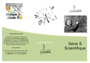 Série S Scientifique - Lycée Louis Pergaud