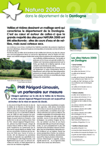 Natura 2000 dans le département de la Dordogne