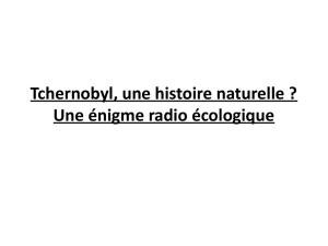 Tchernobyl, une histoire naturelle ? Une énigme radio écologique
