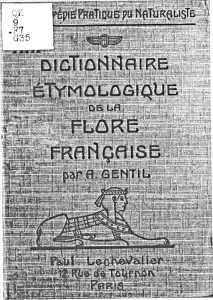 Dictionnaire etymologique de la flore française – Gentil 1923