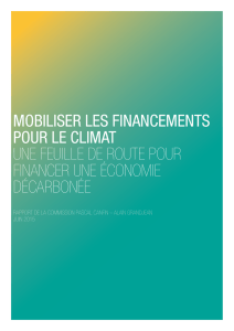 MOBILISER LES FINANCEMENTS POUR LE CLIMAT UNE