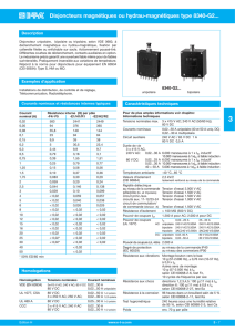 Disjoncteurs magnétiques ou hydrau-magnétiques type 8340