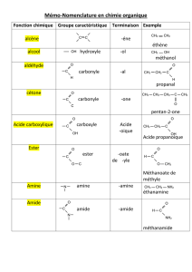 Mémo-Nomenclature en chimie organique