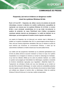 COMMUNIQUÉ DE PRESSE - Kaspersky Lab – Newsroom Europe.