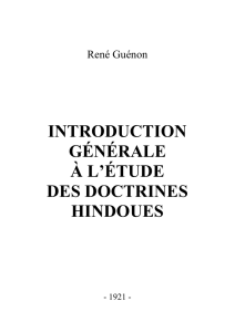 introduction générale à l`étude des doctrines hindoues