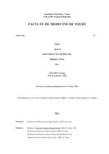 FACULTE DE MEDECINE DE TOURS