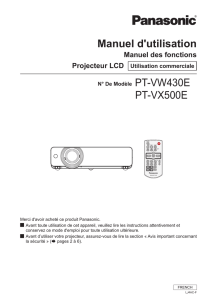 Manuel d`utilisation PT-VX500E