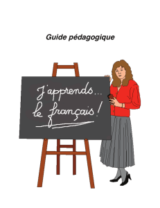 J`apprends... le français! : guide pédagogique