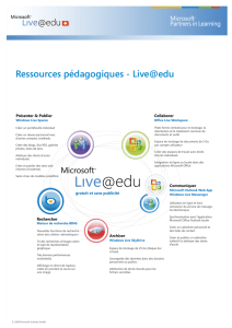 Ressources pédagogiques - Live@edu