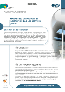 Master Marketing - Université d`Orléans