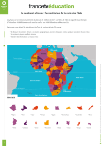 Le continent africain : Reconstitution de la carte des Etats