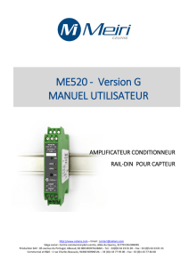ME520 - Version G MANUEL UTILISATEUR