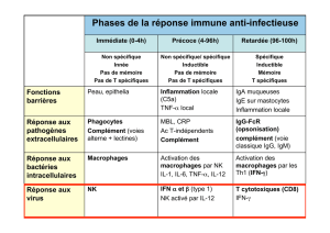 Phases de la réponse immune anti-infectieuse - Sante.univ