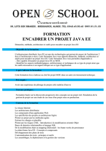 FORMATION ENCADRER UN PROJET JAVA EE