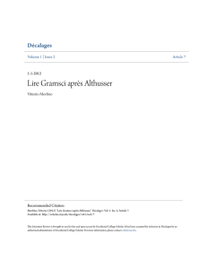 Lire Gramsci aprÃ¨s Althusser